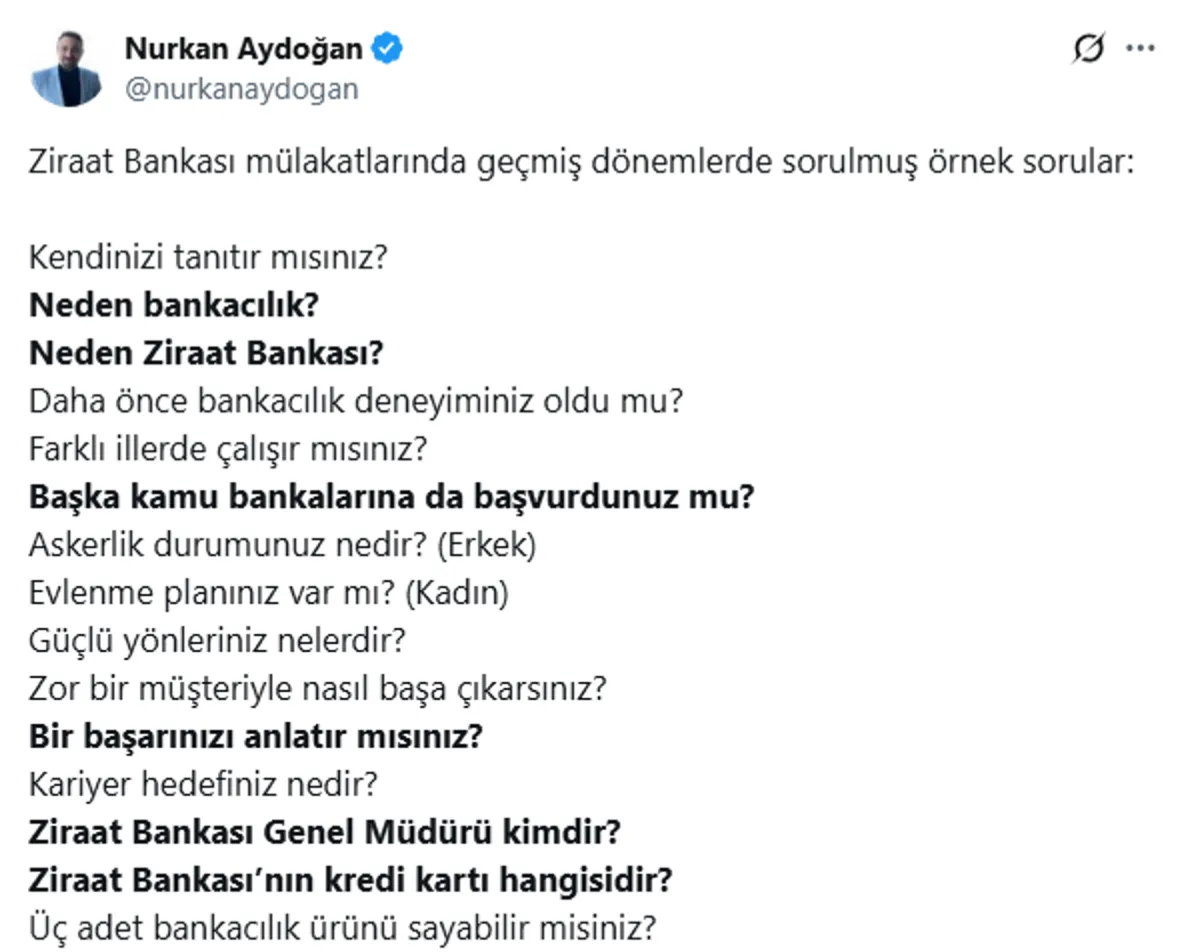 Ziraat Mülakat- Nurkan Aydoğan- X